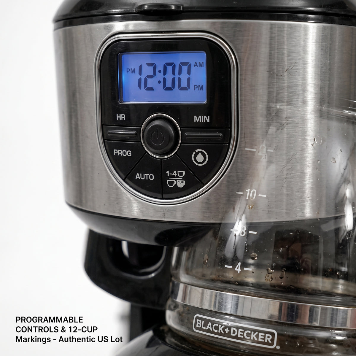 Black+Decker 12-Cup Programmable Digital Coffee Maker (US Lot Stock) – Auto-Brew Drip Machine
