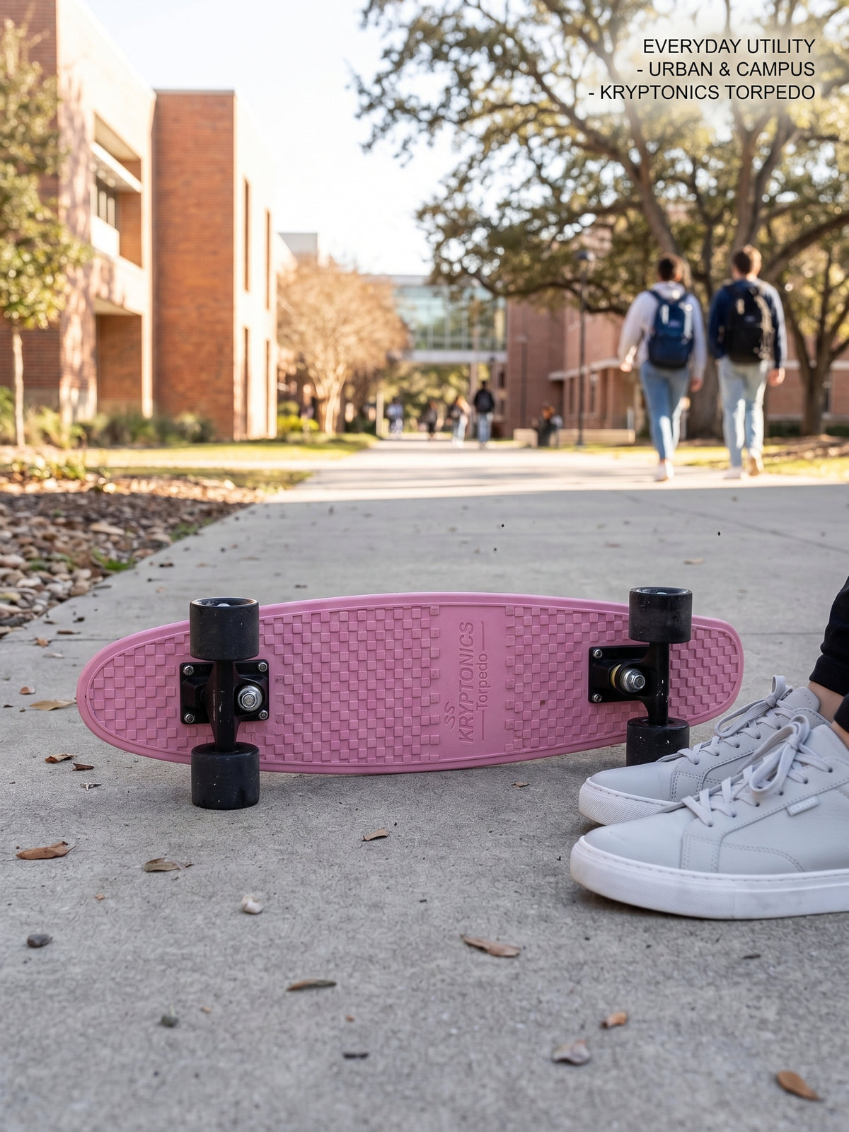Kryptonics Torpedo 22.5" Retro Cruiser Skateboard – High-Impact Plastic Penny Board
