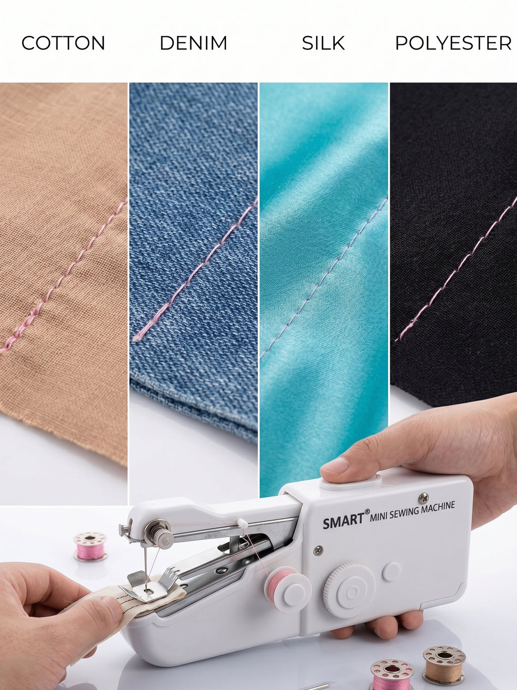 Smart® Portable Handheld Sewing Machine – Quick Stitch & Hem Repair Kit for Home and Travel