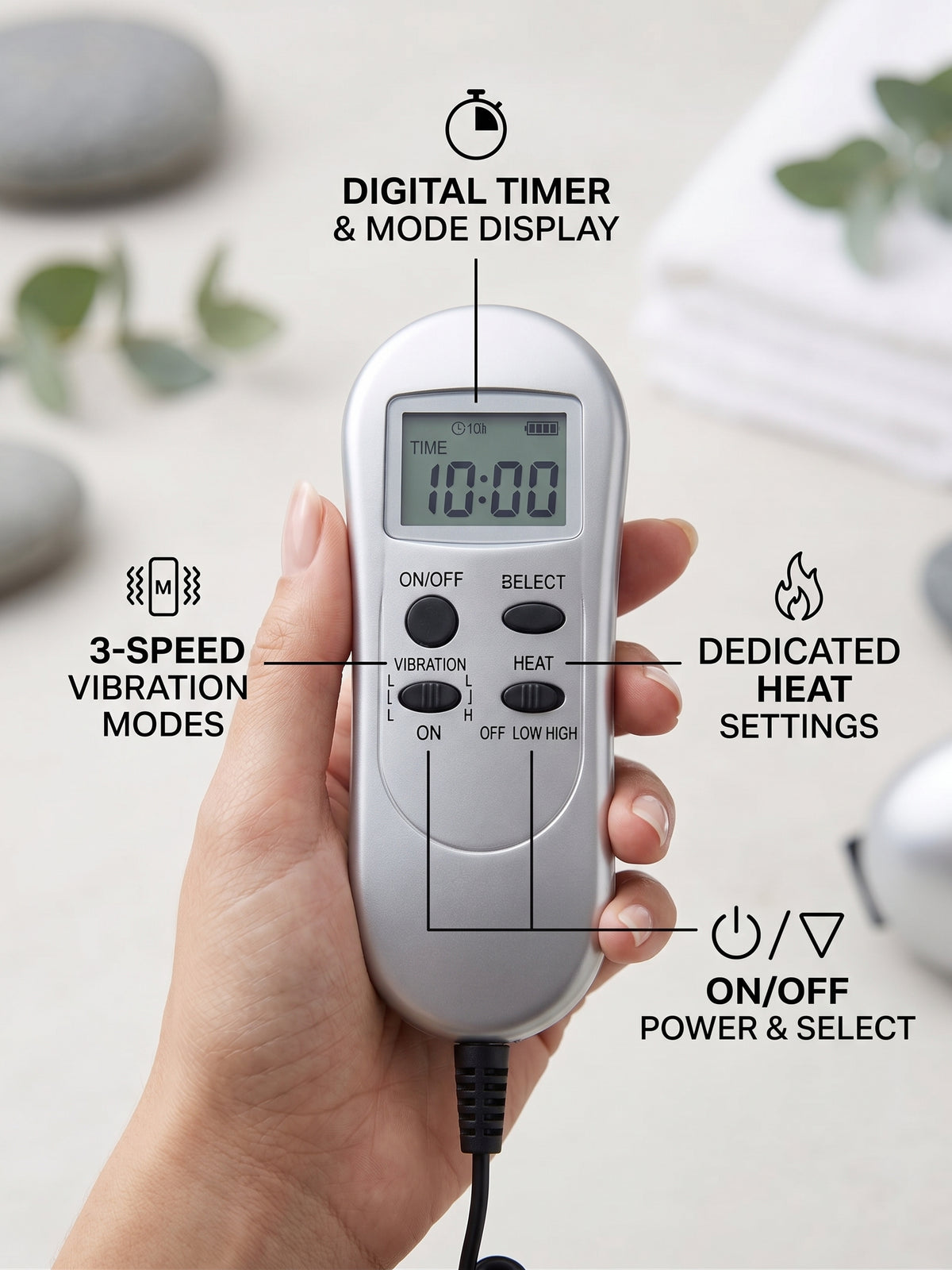 BREEZE® Electric Eye & Brain Relaxer – Multi-Frequency Acupressure Eye Massager with Vibration Therapy for Screen Fatigue, Headaches & Deep Sleep