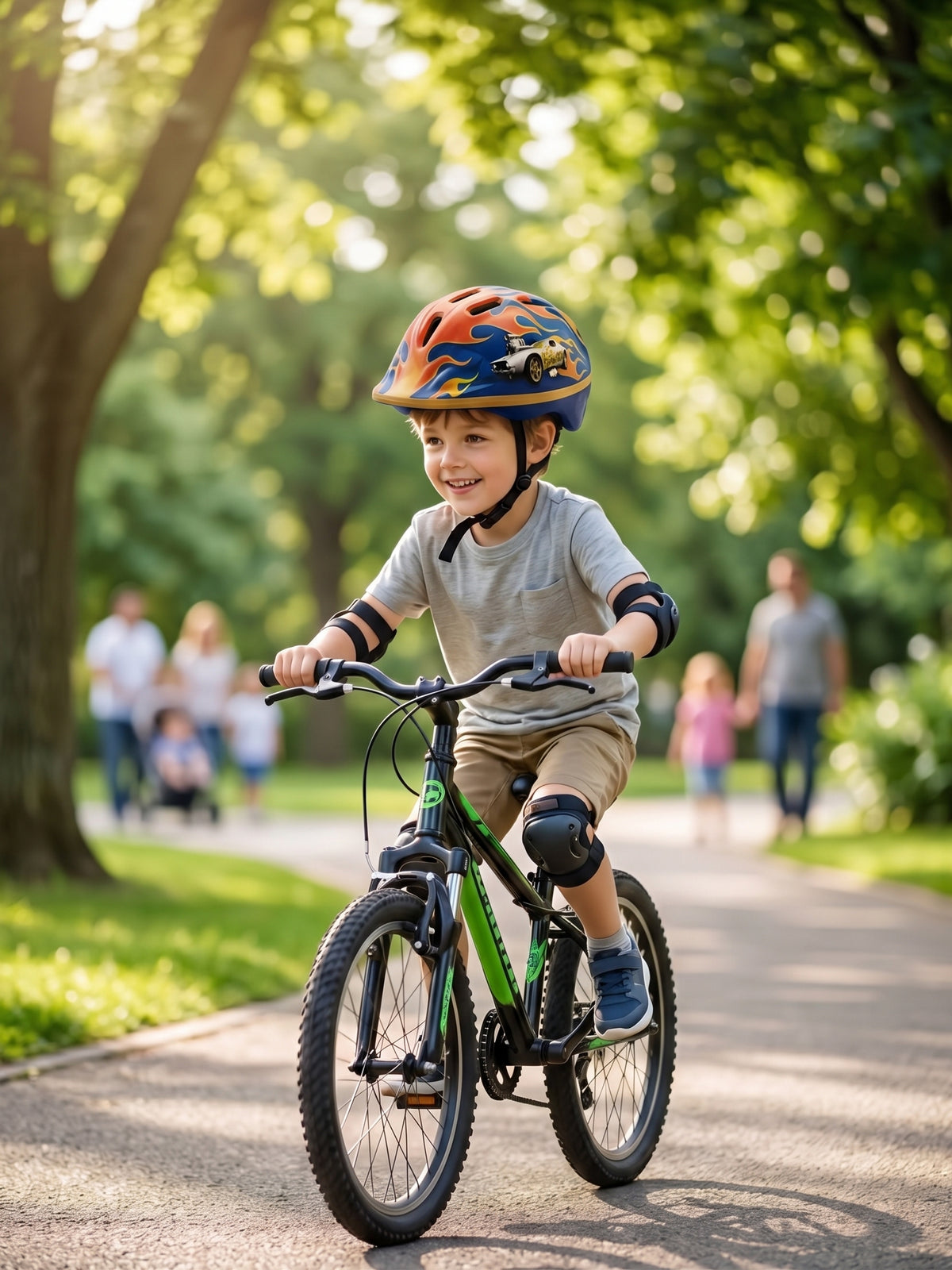 Hot Wheels Rodger Dodger Kids Bike Helmet – Fire Flame Adjustable Safety Helmet for Cycling, Scootering & Skating (Ages 3–8)