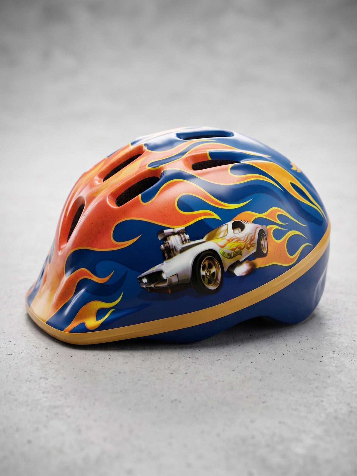 Hot Wheels Rodger Dodger Kids Bike Helmet – Fire Flame Adjustable Safety Helmet for Cycling, Scootering & Skating (Ages 3–8)