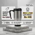 Stainless Steel Insulated Travel Mug with Handle (500ml) – Spill-Resistant Car Tumbler