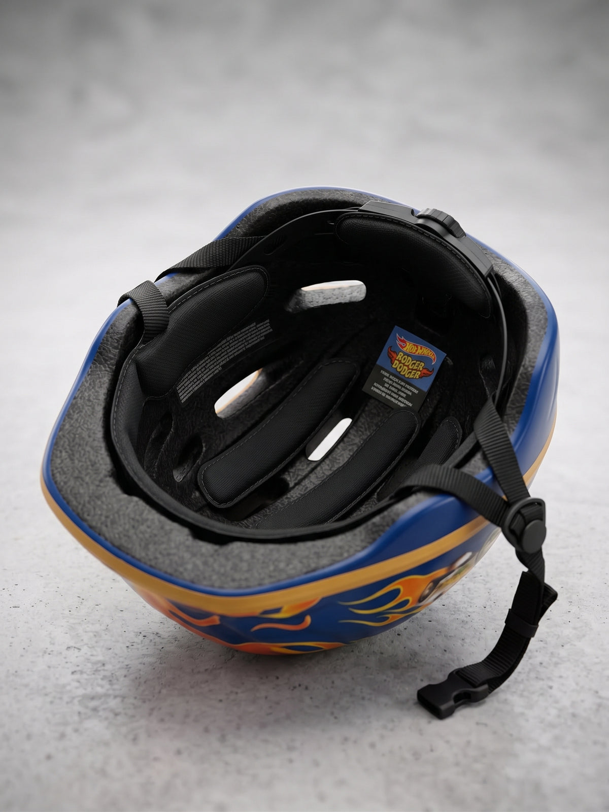 Hot Wheels Rodger Dodger Kids Bike Helmet – Fire Flame Adjustable Safety Helmet for Cycling, Scootering & Skating (Ages 3–8)
