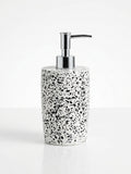 Handcrafted Terrazzo Stone Liquid Soap Dispenser with Rust-Proof Chrome Pump