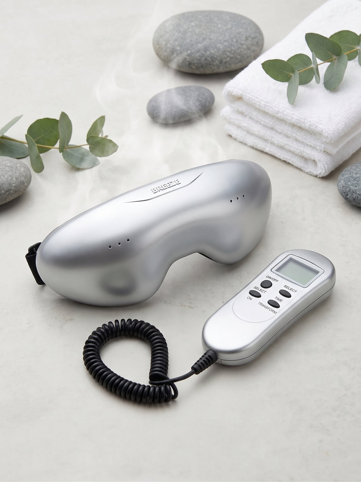BREEZE® Electric Eye & Brain Relaxer – Multi-Frequency Acupressure Eye Massager with Vibration Therapy for Screen Fatigue, Headaches & Deep Sleep