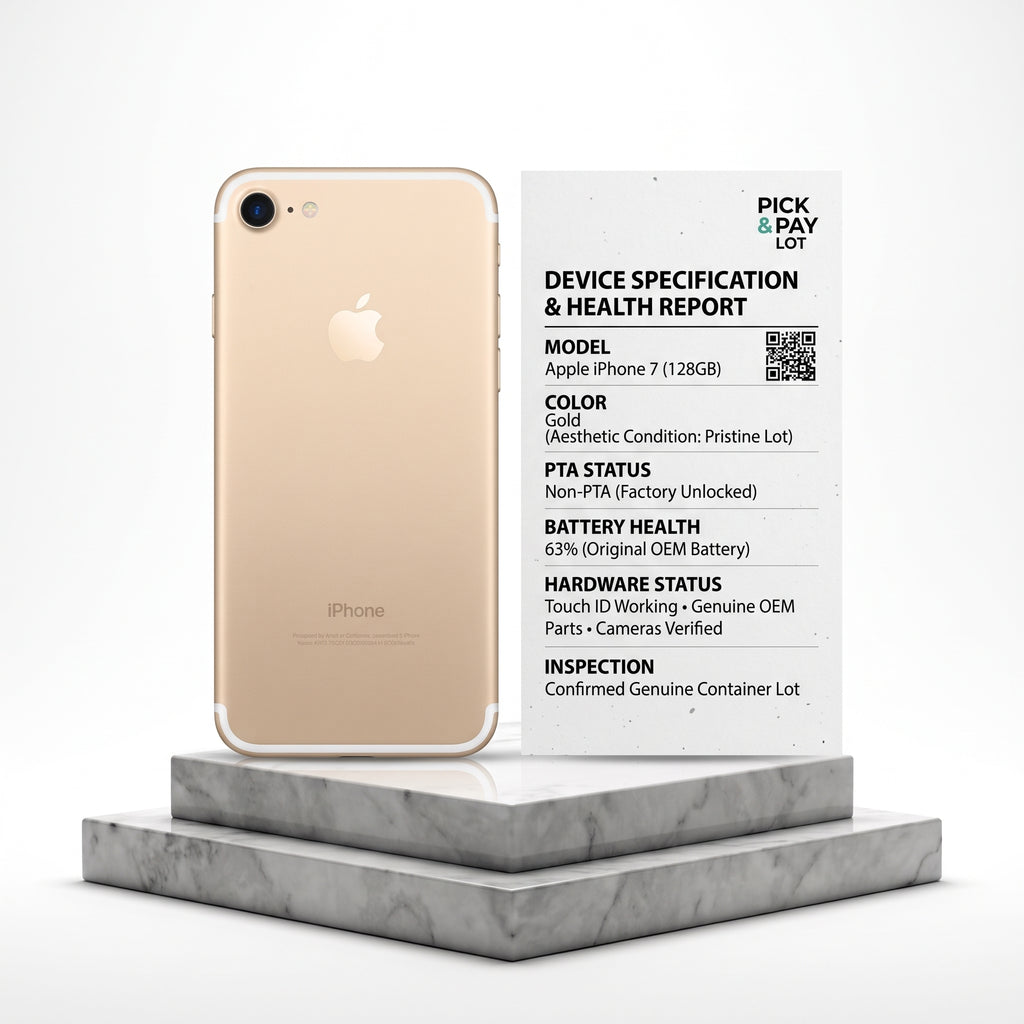 Apple iPhone 7 (128GB, Gold) – Non-PTA | Clean Condition | Original Parts