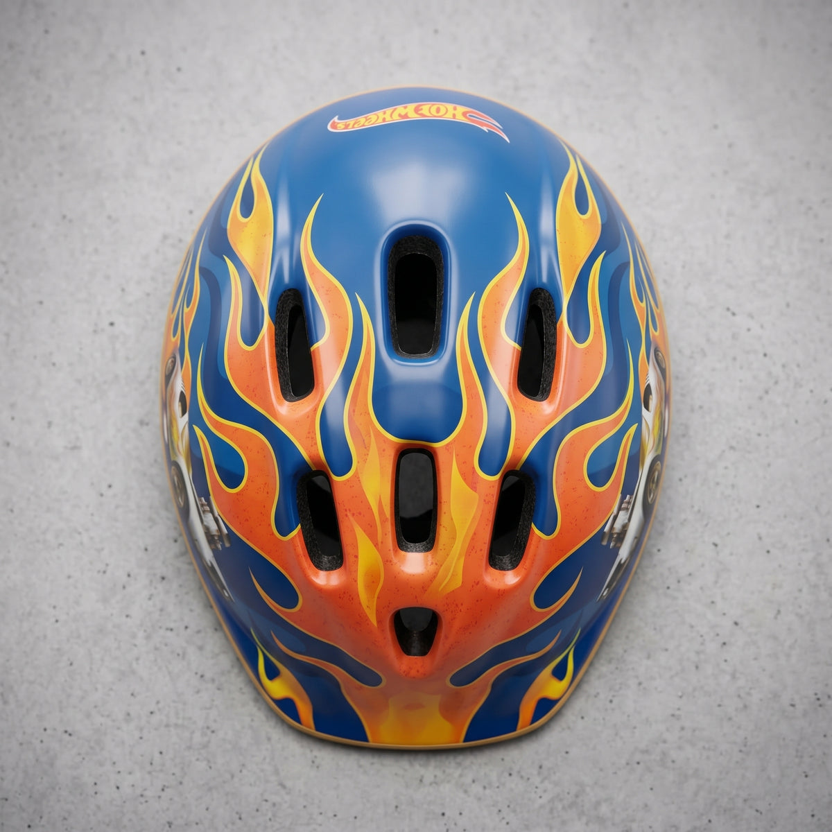 Hot Wheels Rodger Dodger Kids Bike Helmet – Fire Flame Adjustable Safety Helmet for Cycling, Scootering & Skating (Ages 3–8)