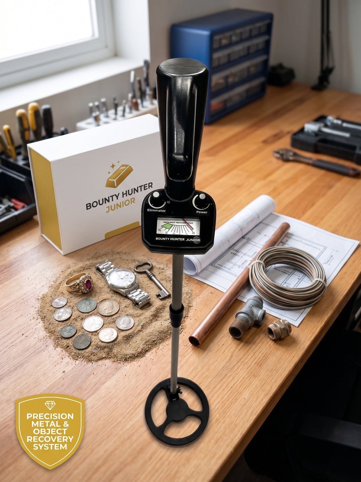 Handheld Precision Metal & Gold Detector – Deep Ground Scanner for Pipes, Nails, Jewelry & Underground Metals (USA Brand)