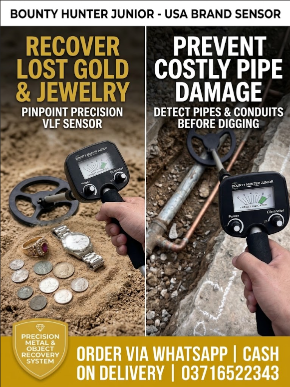 Handheld Precision Metal & Gold Detector – Deep Ground Scanner for Pipes, Nails, Jewelry & Underground Metals (USA Brand)